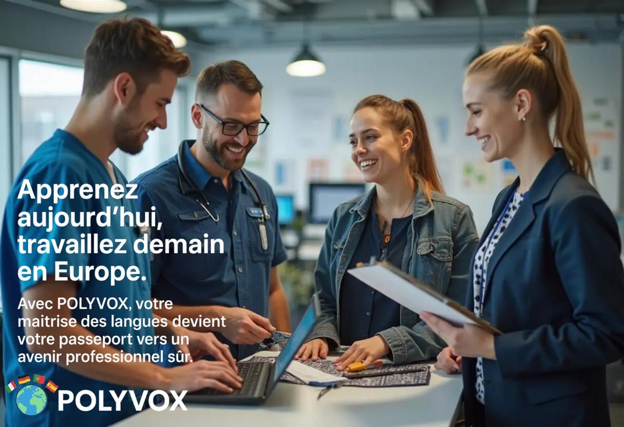 Students learning languages